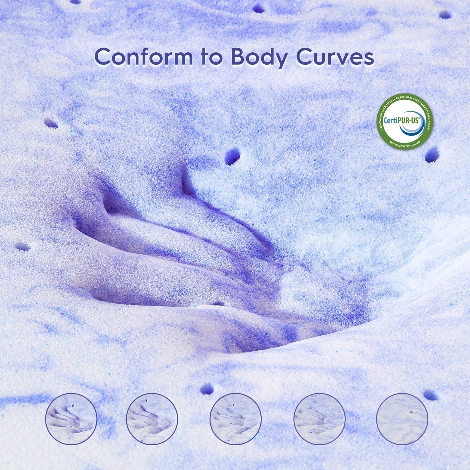 3 Inch Ventilated Design Memory Foam King Size Mattress Topper | Cooling Gel Infused Swirl Foam Pad for Pressure Relief Back Pain,Bed Topper for Body Support, Certipur-Us Certified
