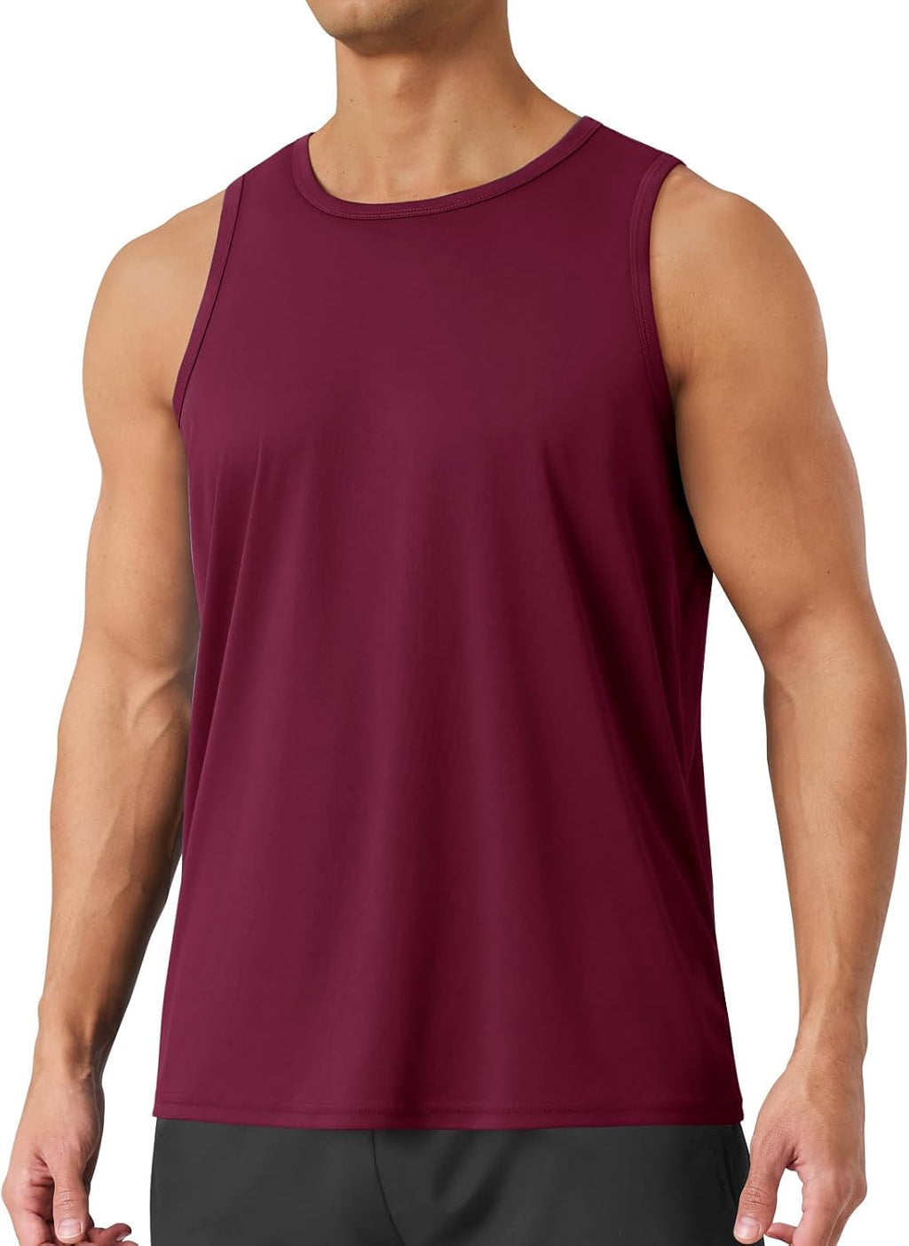Tank Tops Men - Summer Black Quick Dry Moisture Wicking Workout Muscle Sleeveless Shirts for Gym Running Beach