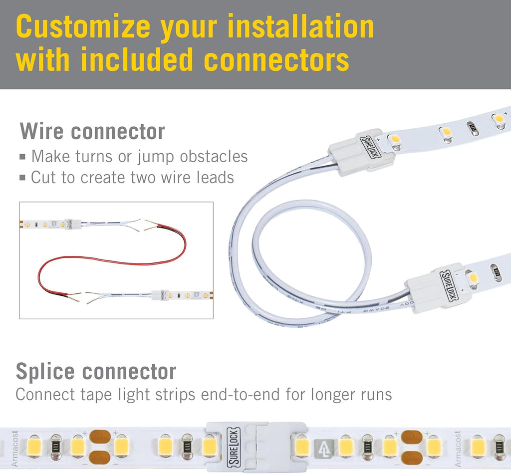 Ribbonflex Pro 12V White LED Strip Lights 60 Led/M, 3000K, 12 Ft, 142220