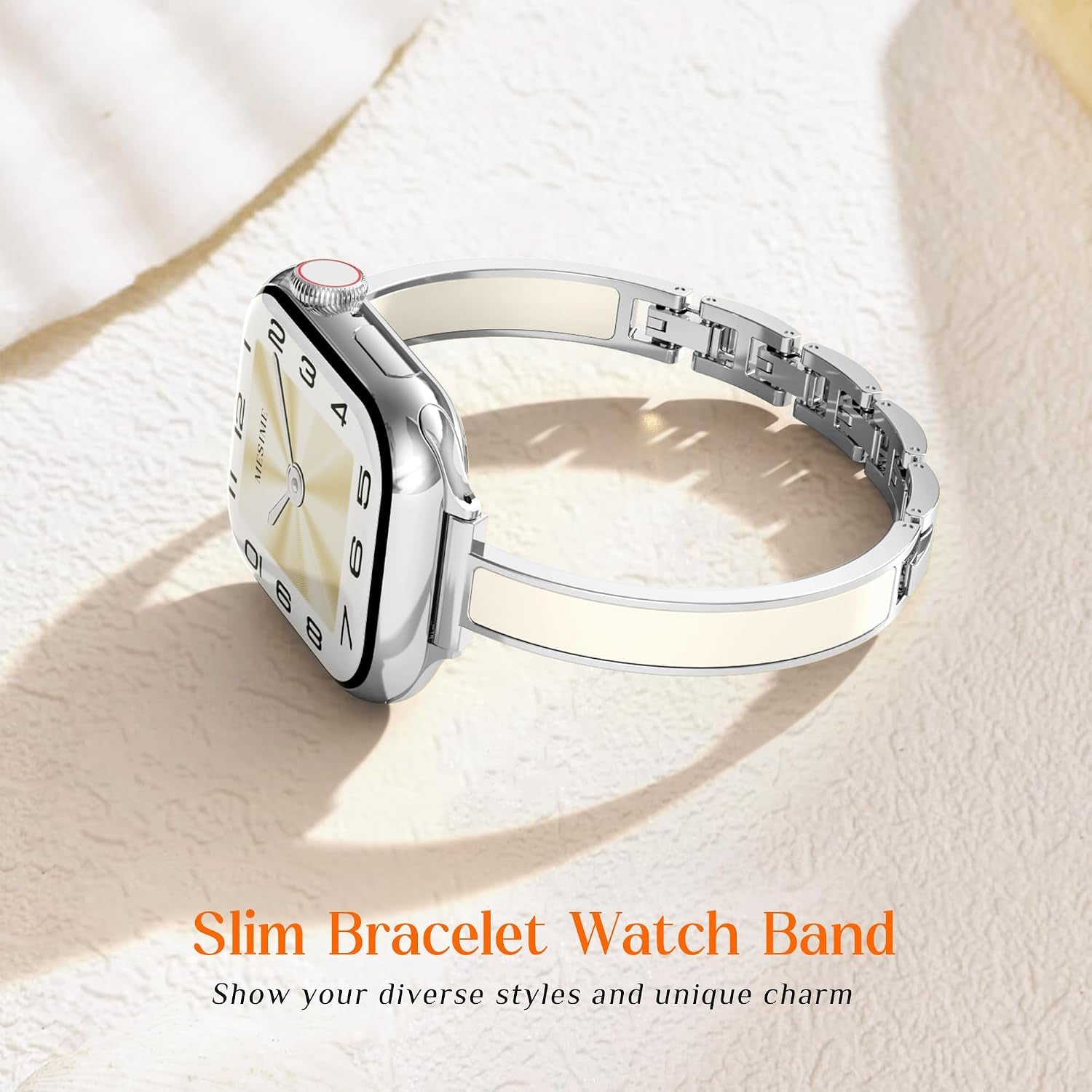 Slim Dressy Bands Compatible with Apple Watch Band for Women Men | Fancy Metal Thin Bracelet for Iwatch 49Mm 46Mm 45Mm 44Mm 42Mm 41Mm 40Mm 38Mm Series Ultra 11/10/9/8/7/SE/6/5/4/3/2/1