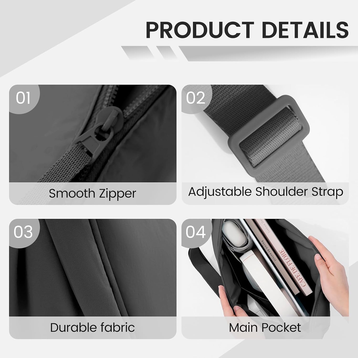 Crossbody Sling Bag for Women & Men,Lightweight Travel Sling Bag with Adjustable Strap,Small Shoulder Bag for Work