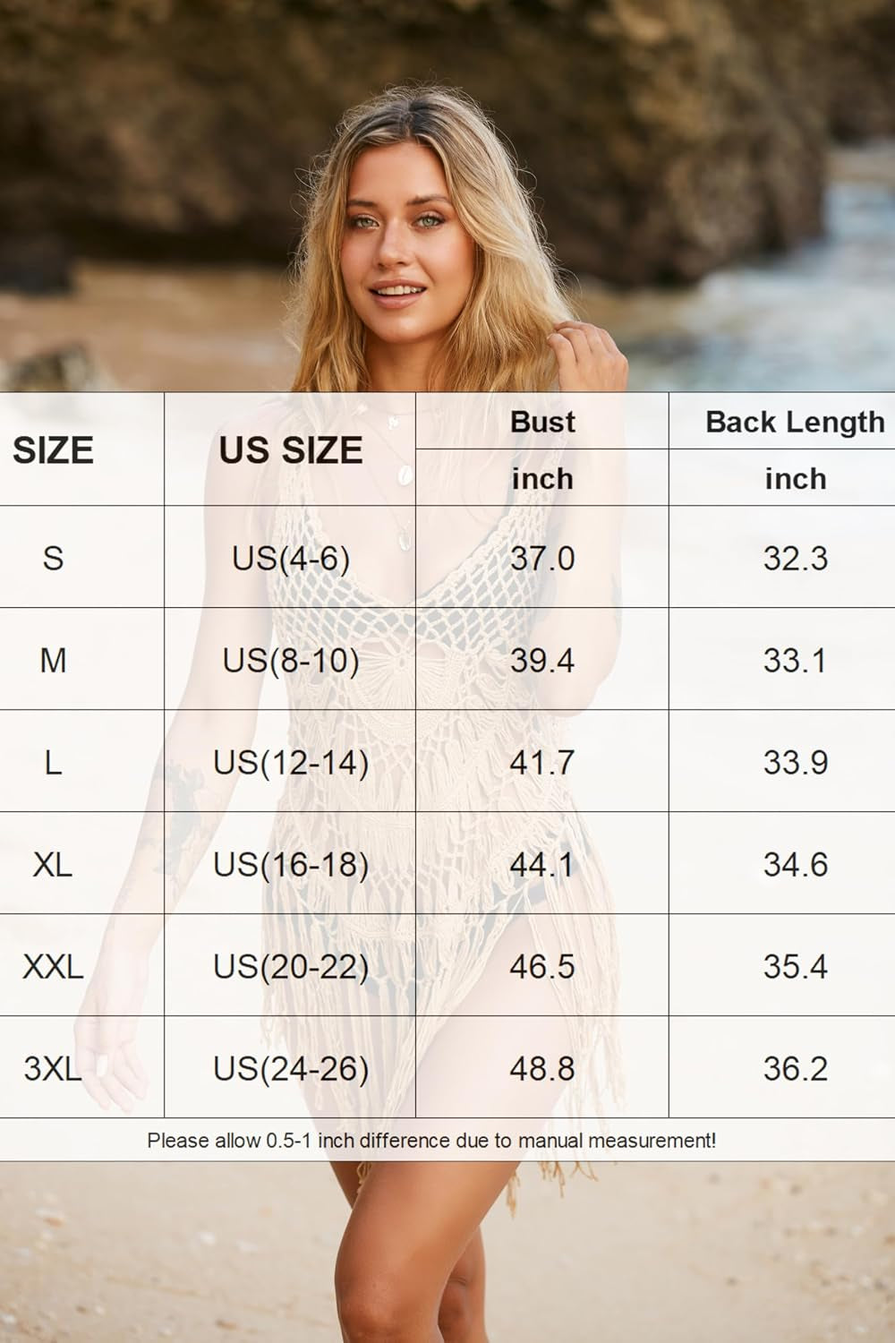 Beach Swimsuit Cover up Women Crochet Bikini Coverups Summer Pool Swimwear Tassel Dress