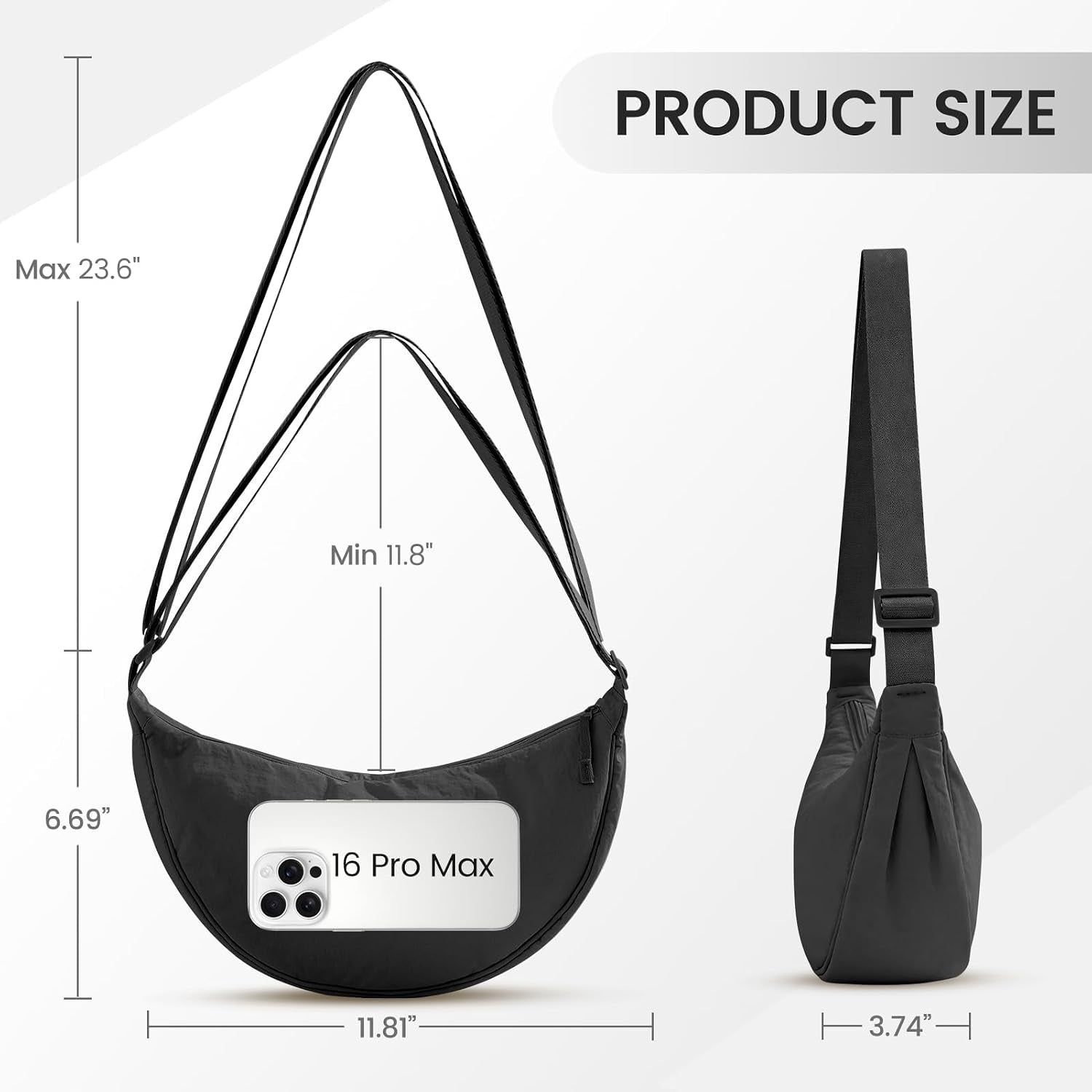 Crossbody Sling Bag for Women & Men,Lightweight Travel Sling Bag with Adjustable Strap,Small Shoulder Bag for Work