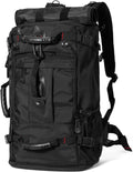 Large Capacity for Travel Hiking Sports Carry on Backpack Durable Convertible Duffle Bag Laptop Airplane (Black, 45L-Normal)