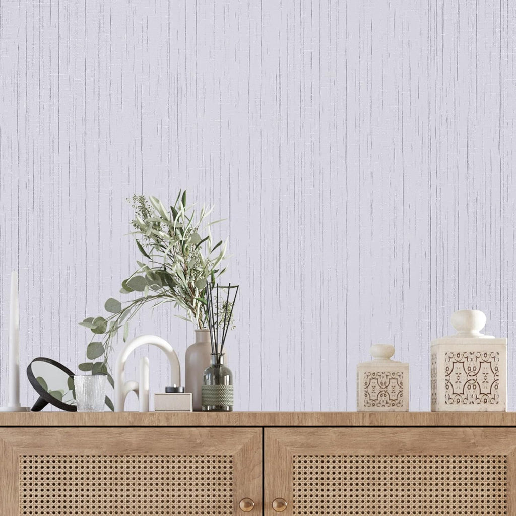 White Grasscloth Peel and Stick Wallpaper Vintage Texture Removable Waterproof Wallpaper for Room Walls, Cabinets, Furniture, Drawers, Desk a Set of 15.7"X300"