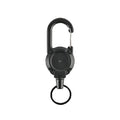 Retractable Heavy Duty Pull Reel Carabiner Key Chains Strong Steel Wire Rope Buckle Spring Key Ring Outdoor Sporty Keychain Tool
