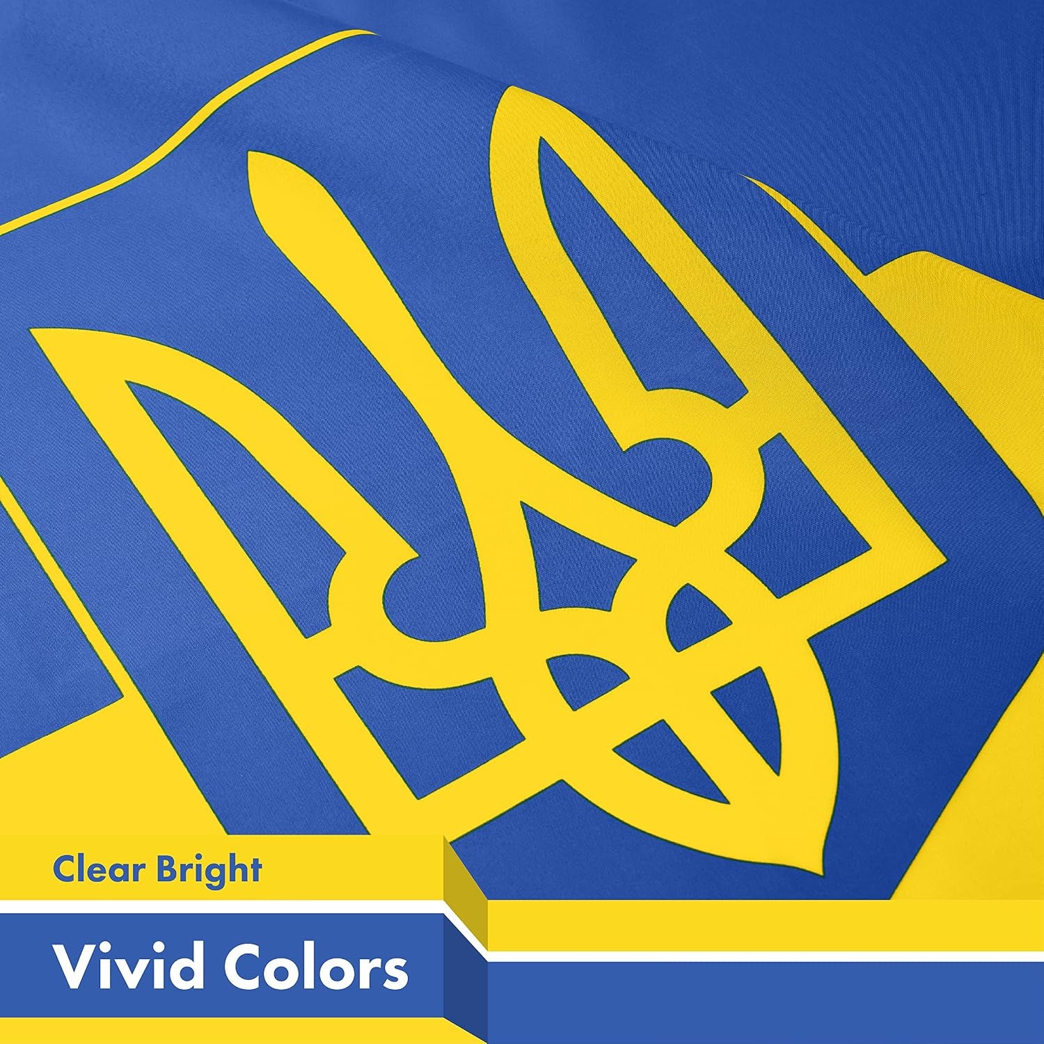 Ukraine Ukrainian Coat of Arms Flag | 3X5 Ft | Liteweave Pro Series Printed 150D Polyester | Ukrainian National Country Flag, Indoor/Outdoor, Vibrant Colors